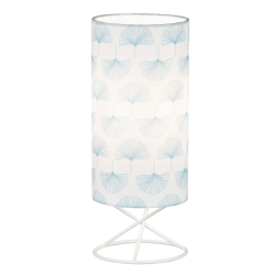 Stolná lampa, kov/biele textilné tienidlo, AVAM
