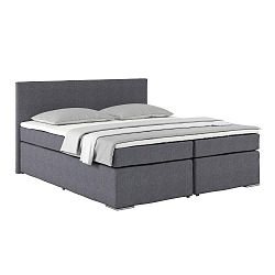 Posteľ Boxspring Nero 180x200, Tmavosivá