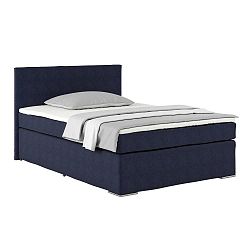 Posteľ Boxspring Nero Pl: 140/200cm, Tmavomodrá