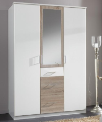 Click, 135 cm, biela/dub sonoma