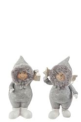 Figurína Figúrka (13x6x21cm) (Sivá) (2ks)