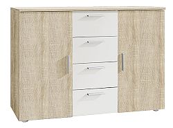 Komoda Verwood Typ 26 (sonoma + biela)