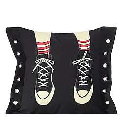 Ozdobný vankúš 40X40 cm Boots (čierna) (1 ks)
