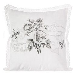 Ozdobný vankúš 45X45 cm Dahlia (biela) (1 ks)