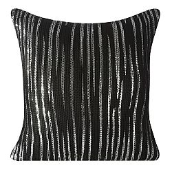 Ozdobný vankúš 45X45 cm Line (čierna) (1 ks)