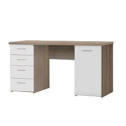 PC stolík Eustach (dub sonoma + biela)