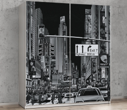 Plagiato, biela/motiv New York