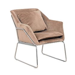 Relaxačné kreslo Kadar (hnedá + chróm)