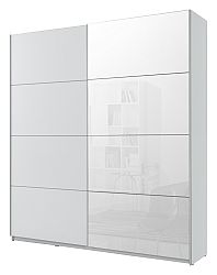Šatníková skriňa Benson Typ 56 (biela + zrkadlo)