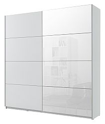 Šatníková skriňa Benson Typ 57 (biela + zrkadlo)