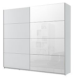 Šatníková skriňa Benson Typ 58 (biela + zrkadlo)