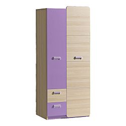 Šatníková skriňa Lavendon L1 (fialová)