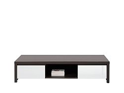 TV stolík BRW Kaspian RTV2S (wenge + lesk biely)