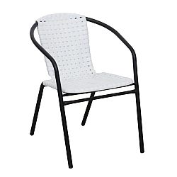 Záhradná stolička Bergola (biela + čierna)