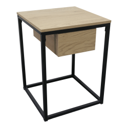 Príručný stolík, dub/čierna, NAVARO TYP 3