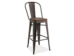 Barová stolička Loft H-1 (orech + grafit)