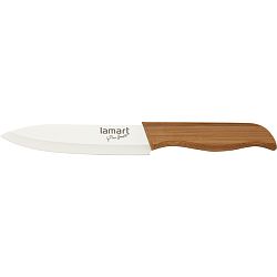 Kuchynský nôž Fastplus Lamart Bamboo 13cm (hnedá)