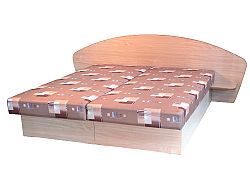 Manželská posteľ 160 cm Edo 7 s policami (so sendvičovým matracom)