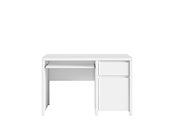 PC stolík BRW Kaspian BIU1D1S/120 (biela + biela matná)