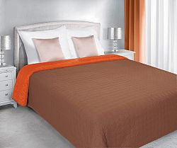 Prehoz na posteľ 240x220cm Carla (oranžová + hnedá)