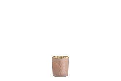 Sklo Na čajovú sviečku Bohemian Pink (7x7x8cm) (Fuchsia)