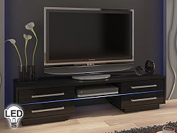 TV stolík/skrinka Laguna (čierna + lesk čierny)