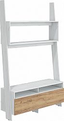 TV stolík/skrinka Rack (craft biely + craft zlatý)