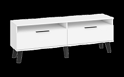 TV stolík/skrinka Sven SVN-11 (biela + biely lesk)