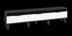 TV stolík/skrinka Sven SVN-12 (čierna + biely lesk)